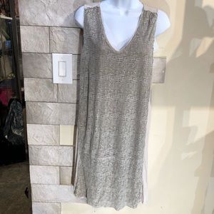 TRANSIT LEATHER & COTTON DRESS